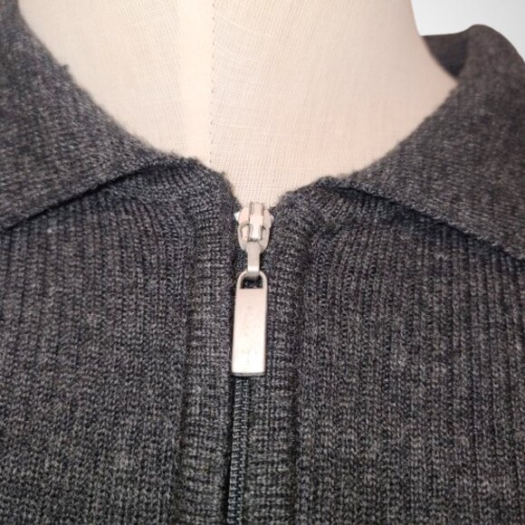 Versace Jean Couture Logo Quarter Zip Ribbed Sweater - Size XL - Picture 4 of 14